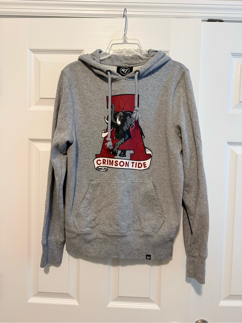 47 Gray and Crimson Crewneck Sweatshirt
